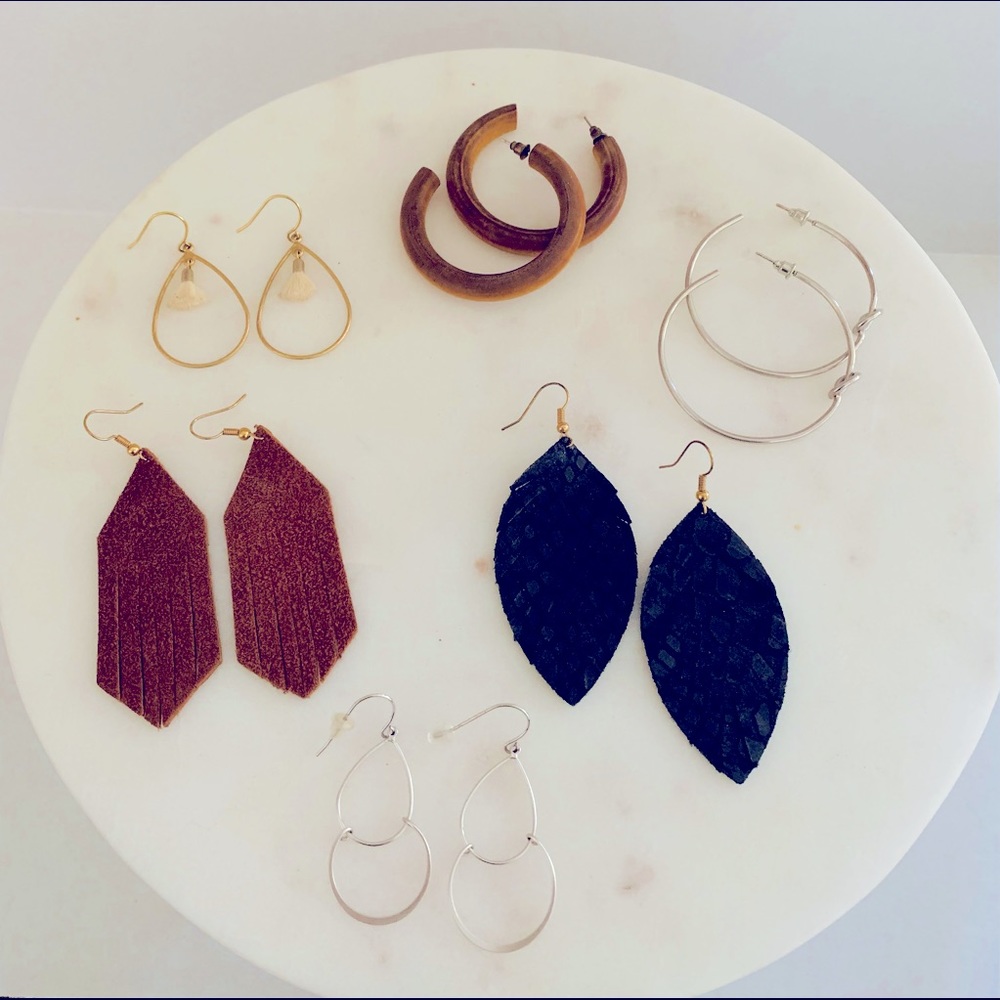 Set of 6 statement earrings